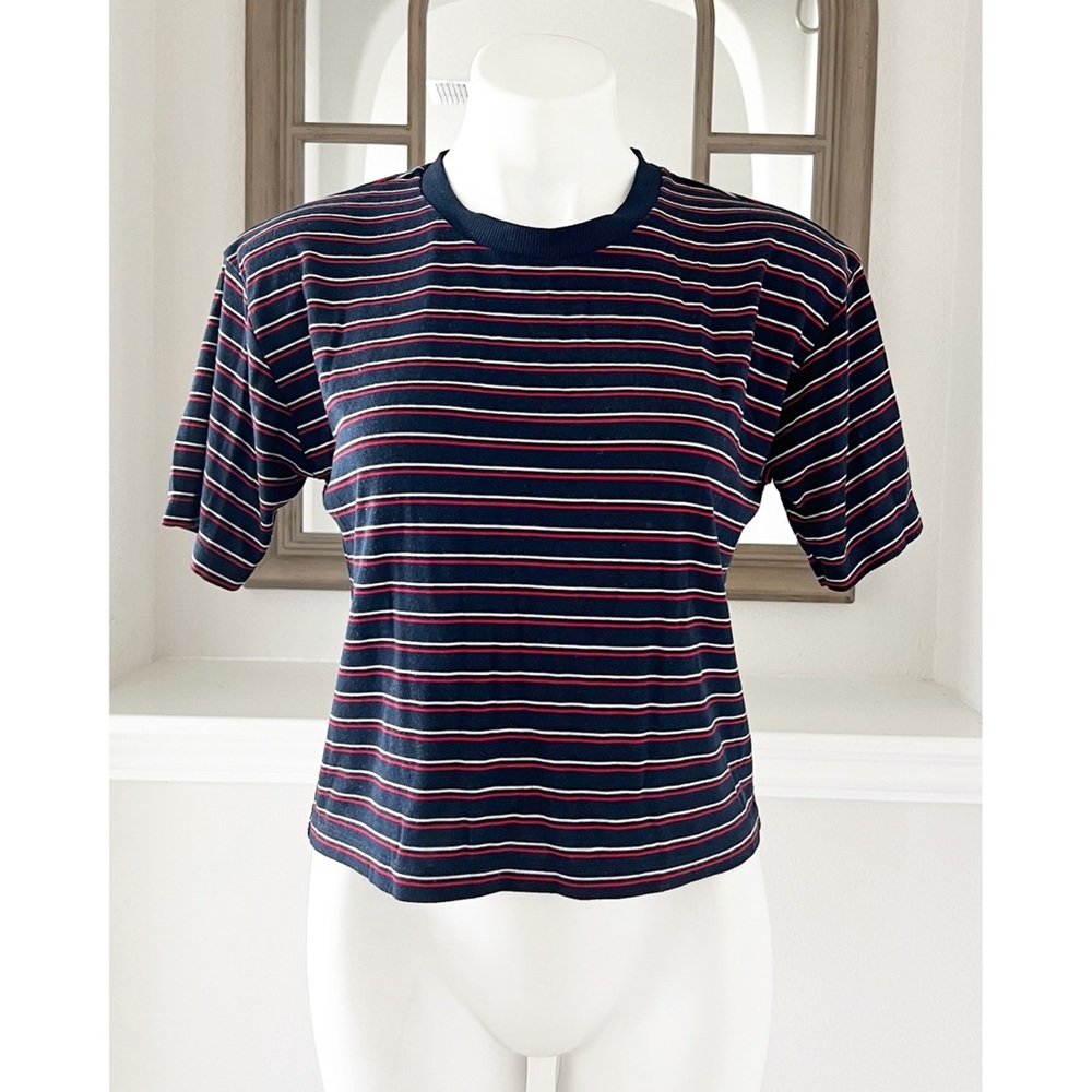 Topshop Crew Neck Tee Cropped Top Size 4